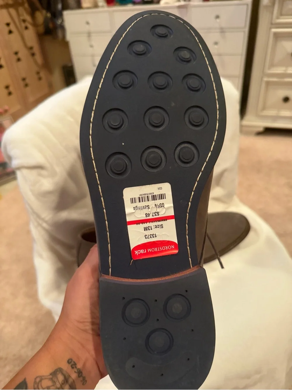 1901 Men's Gray Suede Derby Shoes